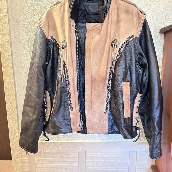 The Unbranded Brand Other - Black and Tan Leather Performance Jacket